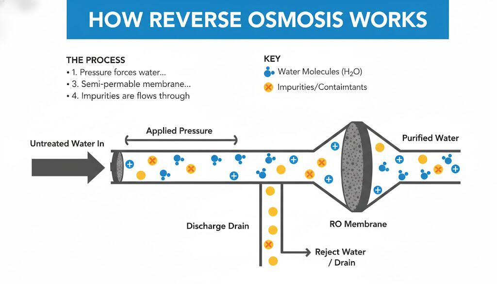 Reverse osmosis diagram explained